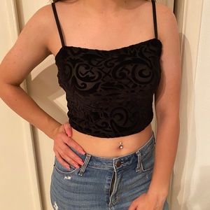 Black crop top